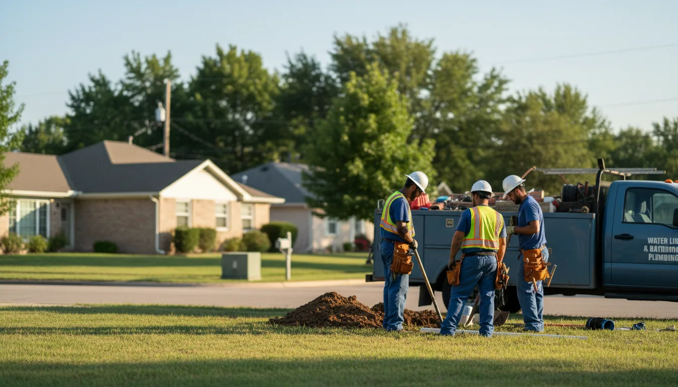 Residential water line and bathroom plumbing service in Greens Fork, IN